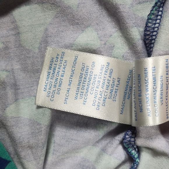 Boden Evangeline Jersey Wrap Dress Blue Pattern 2 - Picture 9 of 11